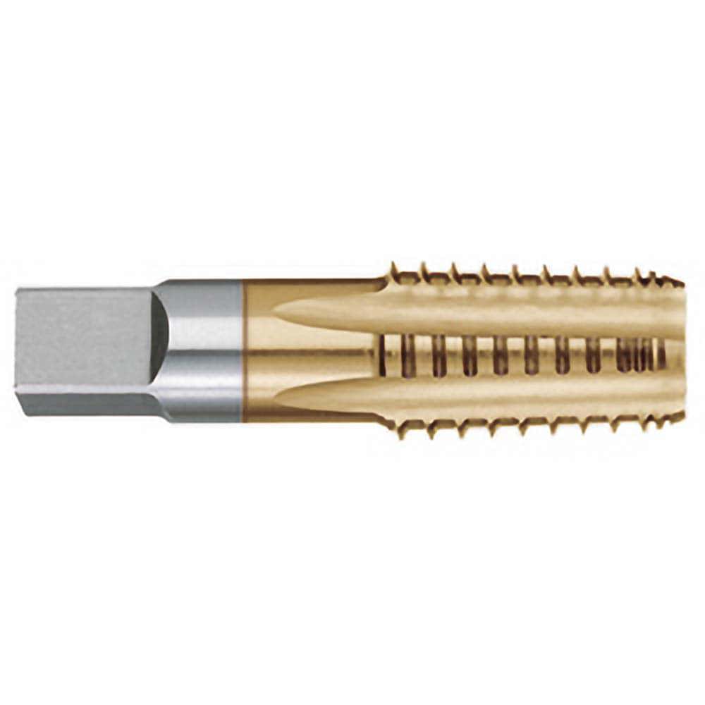 Standard Pipe Tap: 1/2-14, NPT, 5 Flutes, High Speed Steel, TiN Finish