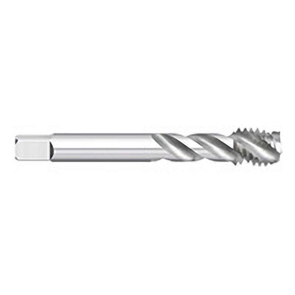 Spiral Flute Tap: 3/8-16, UNC, 3 Flute, Semi-Bottoming, 2B & 3B Class of Fit, Powdered Metal, Bright/Uncoated