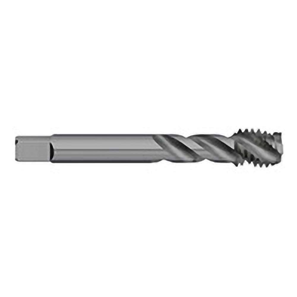 Spiral Flute Tap: M4 x 0.70, Metric Coarse, 3 Flute, Semi-Bottoming, 6H Class of Fit, Powdered Metal, Steam Oxide Finish
