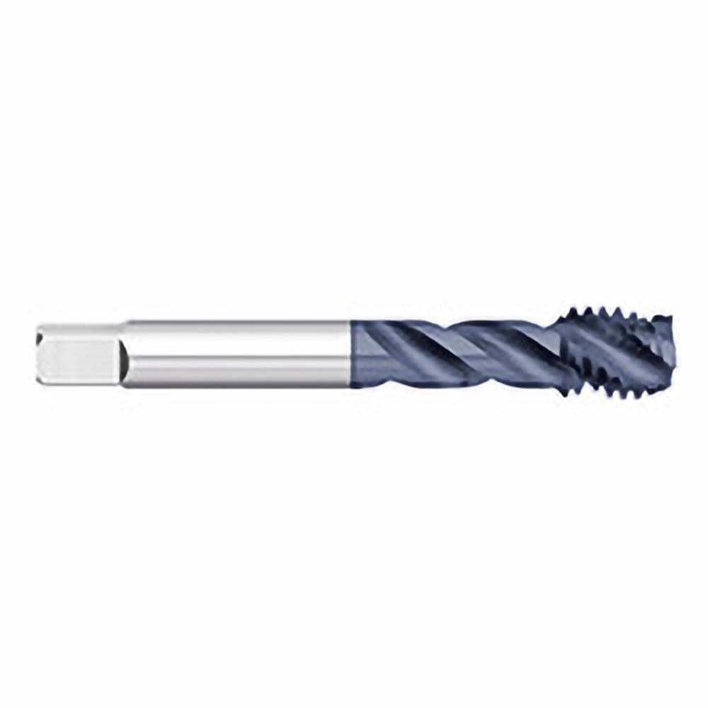 Spiral Flute Tap: M4 x 0.70, Metric Coarse, 3 Flute, Semi-Bottoming, 6H Class of Fit, Powdered Metal, AlTiN Finish