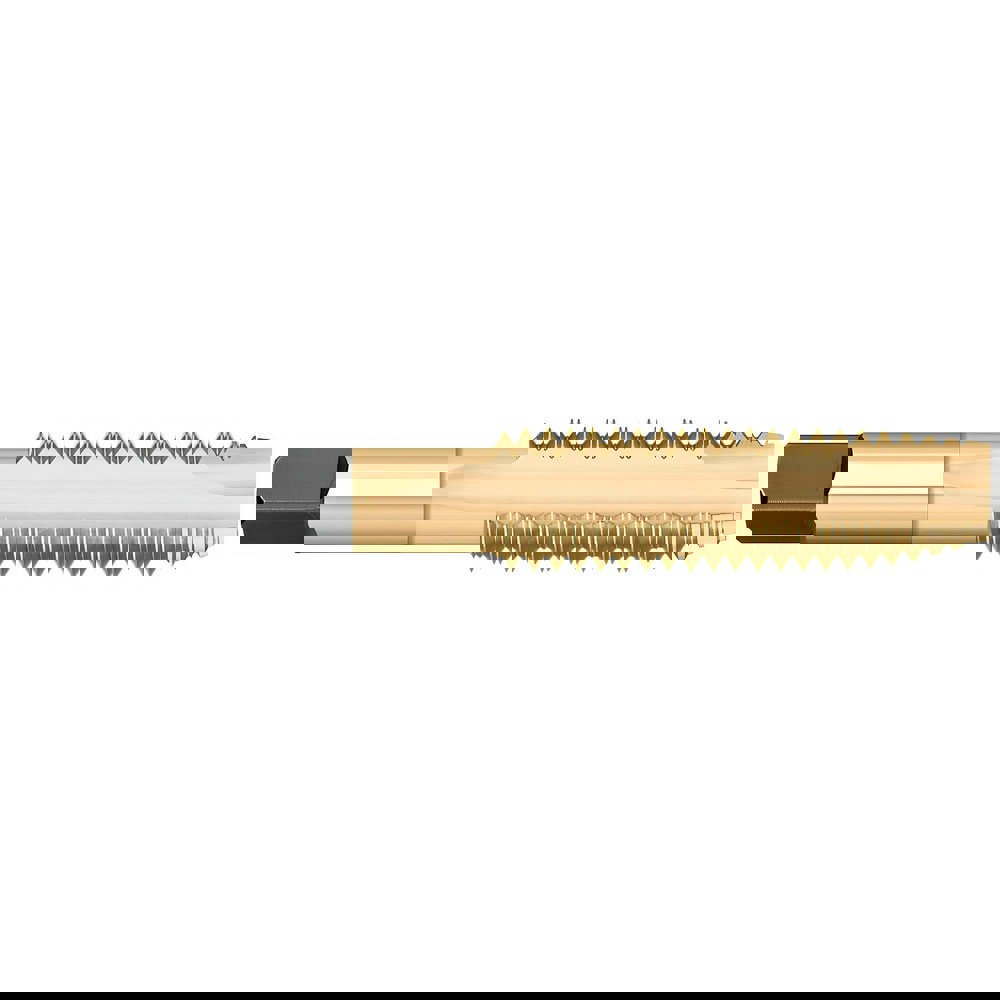 Spiral Point Tap: 5/8-11 UNC, 3 Flutes, Plug Chamfer, 2B/3B Class of Fit, HSS, TiN Coated