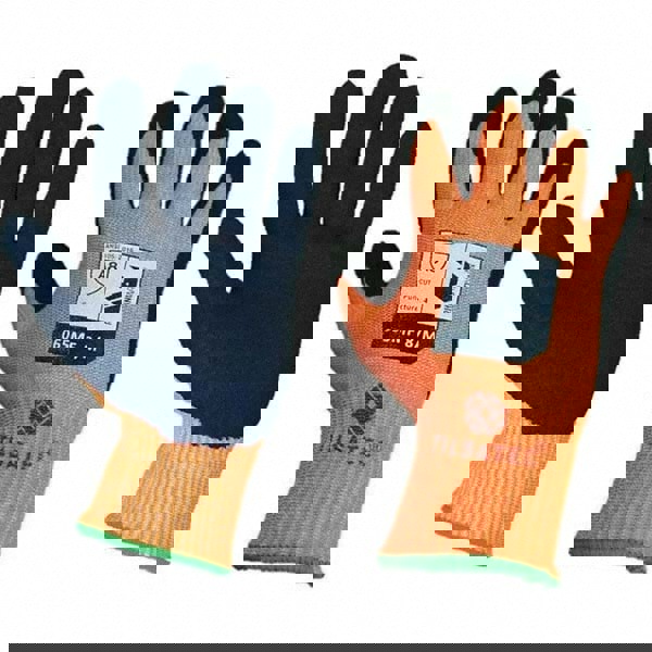 Cut, Puncture & Abrasive-Resistant Gloves: Size S, ANSI Cut A8, ANSI Puncture 4, Micro-Foam Nitrile, Polyethylene