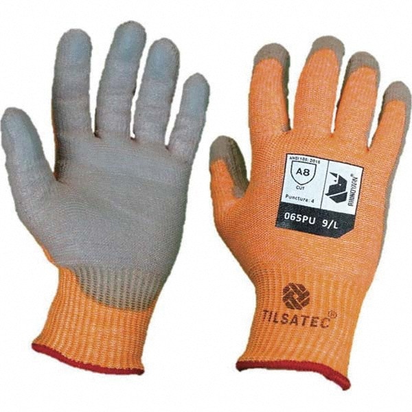 Cut, Puncture & Abrasive-Resistant Gloves: Size 3XL, ANSI Cut A8, ANSI Puncture 4, Polyurethane, Polyethylene