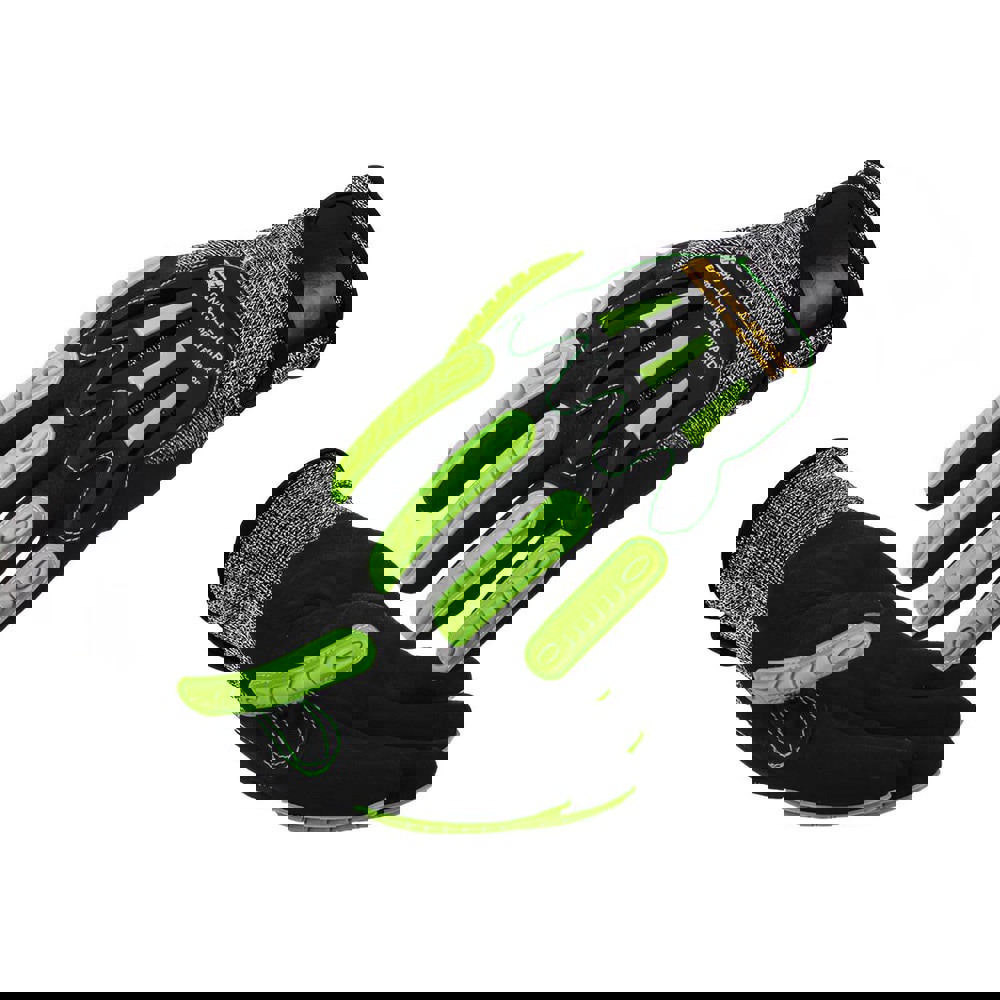 Cut, Puncture & Abrasive-Resistant Gloves: Size 2XL, ANSI Cut A5, ANSI Puncture 5, Micro-Foam Nitrile, Polyethylene