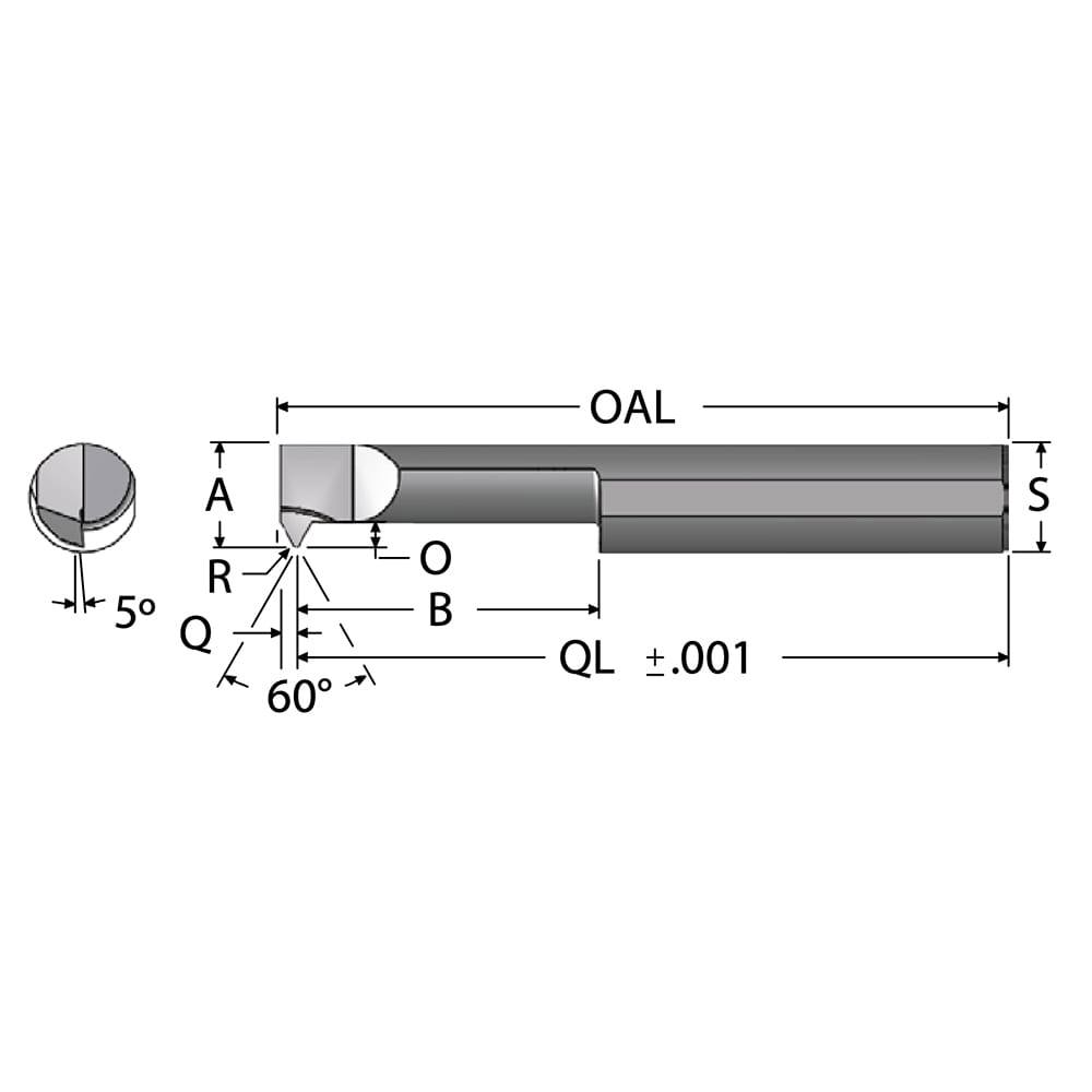 Single Point Theading Tool: 0.36