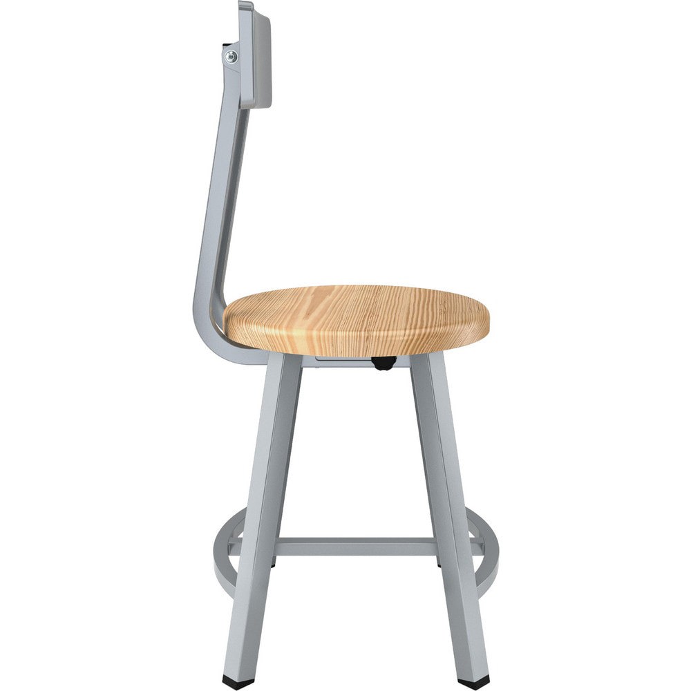 Stationary Stools; Seat Depth: 14in ; Seat Width: 14in ; Product Type: Stool with Back ; Base Type: 4 Leg ; Minimum Seat Height: 18in ; Maximum Seat Height: 18in