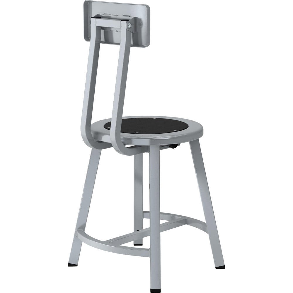 Stationary Stools; Seat Depth: 14in ; Seat Width: 14in ; Product Type: Stool with Back ; Base Type: 4 Leg ; Minimum Seat Height: 18in ; Maximum Seat Height: 18in
