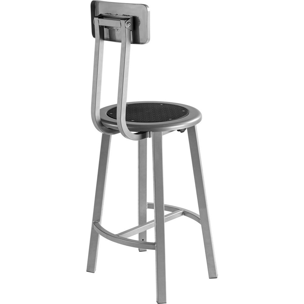 Stationary Stools; Seat Depth: 14in ; Seat Width: 14in ; Product Type: Stool with Back ; Base Type: 4 Leg ; Minimum Seat Height: 24 ; Maximum Seat Height: 24in