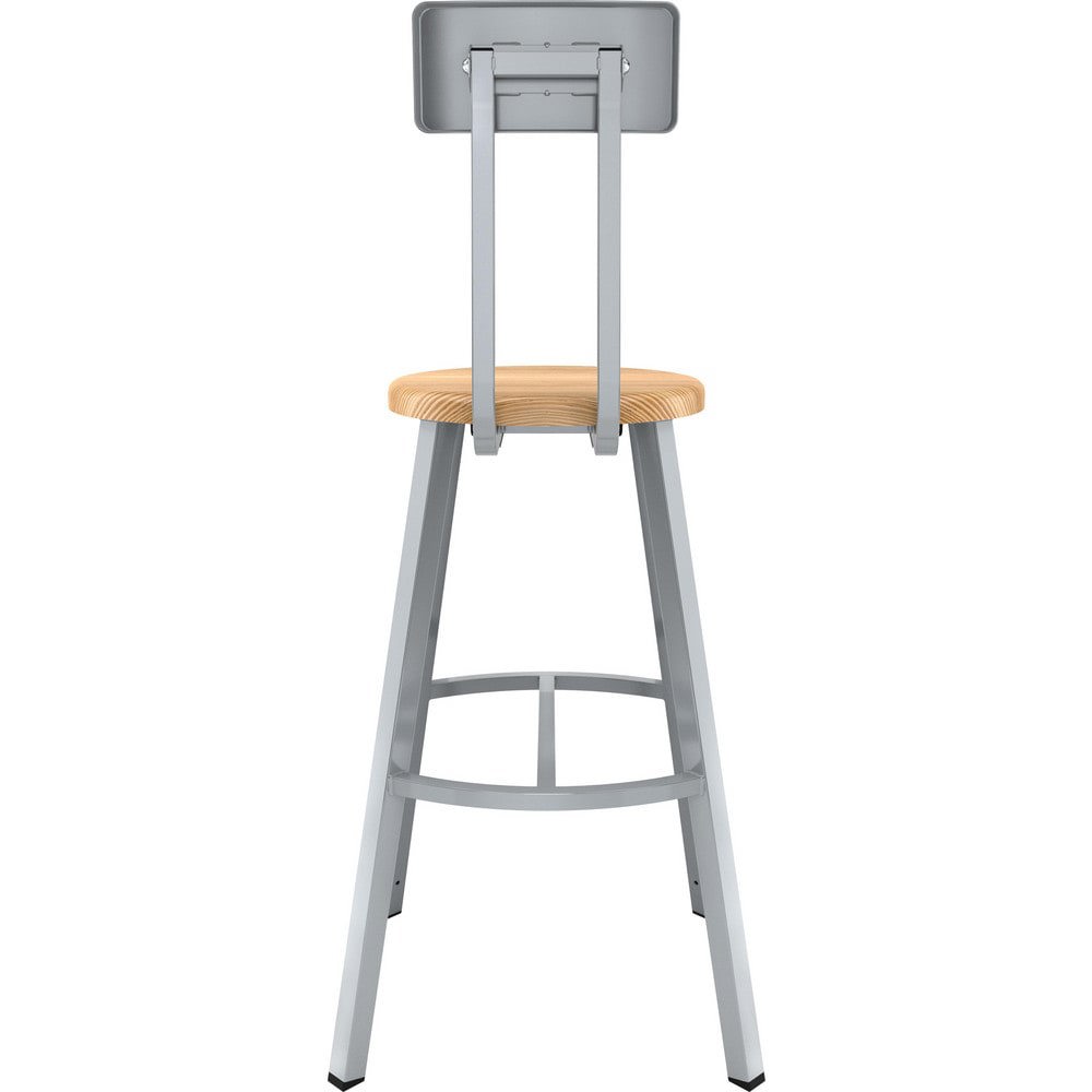 Stationary Stools; Seat Depth: 14in ; Seat Width: 14in ; Product Type: Stool with Back ; Base Type: 4 Leg ; Minimum Seat Height: 30in ; Maximum Seat Height: 30in
