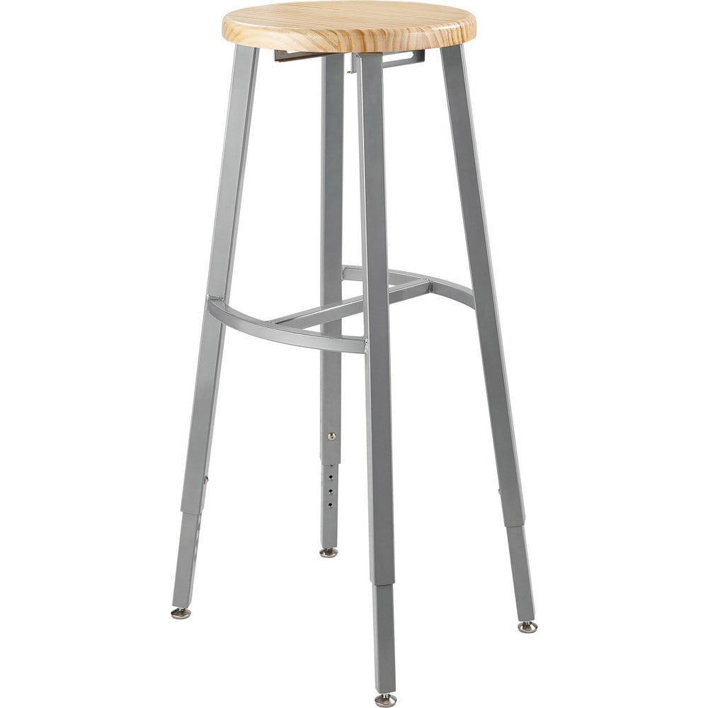 Stationary Stools; Seat Depth: 14in ; Seat Width: 14in ; Product Type: Adjustable Height Stool ; Base Type: 4 Leg ; Minimum Seat Height: 30in ; Maximum Seat Height: 38in