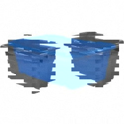 Polypropylene Cross-Stack Storage Tote: 100 lb Capacity