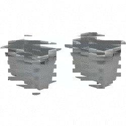 Polypropylene Cross-Stack Storage Tote: 100 lb Capacity