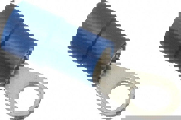 Circular Ring Terminal: Partially Insulated, 16 to 14 AWG, Crimp Connection