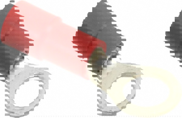 Circular Ring Terminal: Partially Insulated, 22 to 16 AWG, Crimp Connection