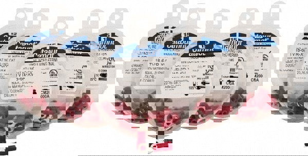 Circular Ring Terminal: Partially Insulated, 22 to 16 AWG, Crimp Connection