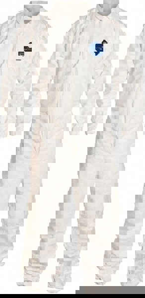 Disposable Coveralls: Size 3X-Large, 1.2 oz, Film Laminate, Zipper Closure