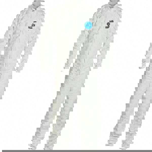 Disposable Coveralls: Size 3X-Large, 1.2 oz, Tyvek, Zipper Closure