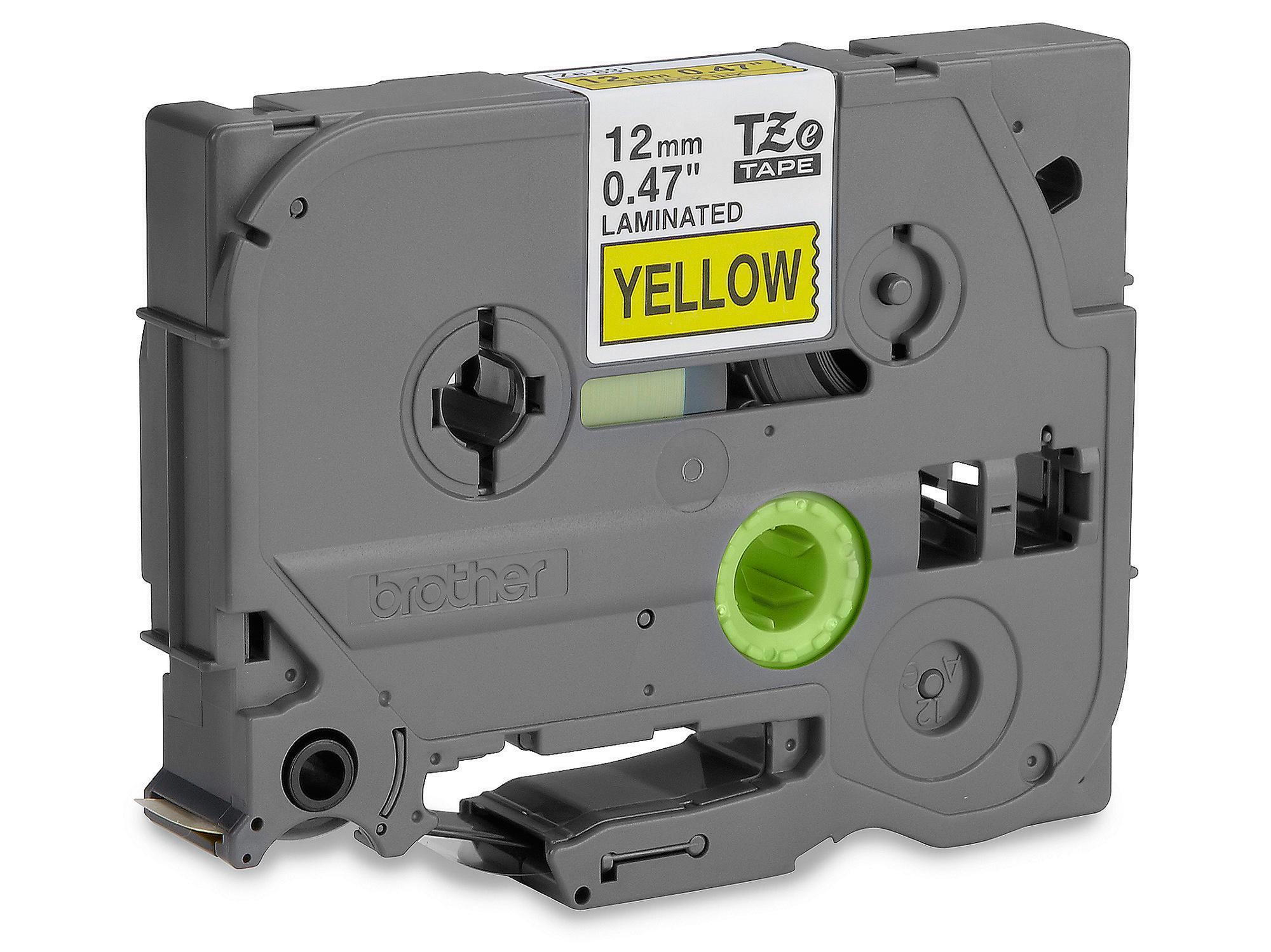 Labels, Ribbons & Tapes; Type: Label Cartridge ; Color Family: Multicolor ; Color: Yellow; Black ; Number Of Labels Per Roll: 1 ; Label Diameter (Inch): 1/2 ; For Use With: P-Touch Label Printers