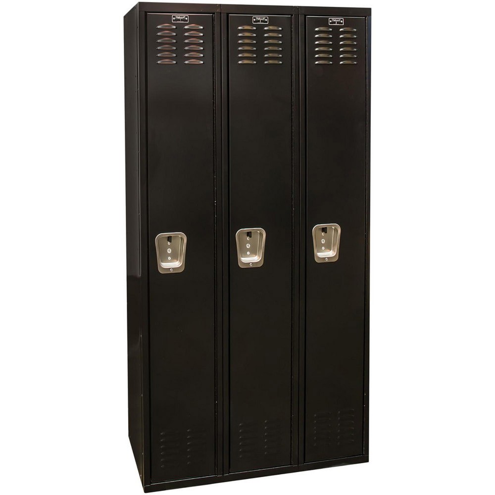 Lockers; Locker Style: Horizontal ; Locker Configuration: 3-Wide ; Assembled: Yes ; Shelf Capacity: 0 ; Handle Type: Recessed ; Locker Material: Steel
