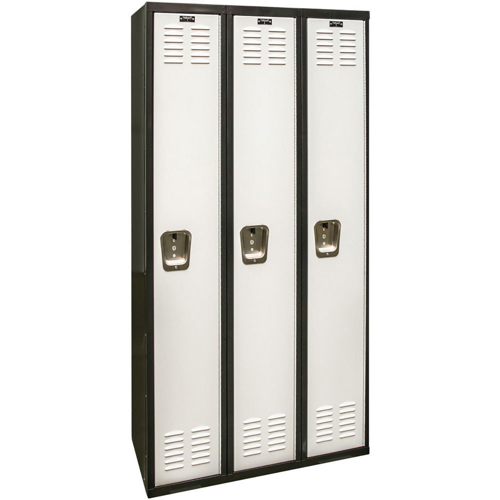 Lockers; Locker Style: Horizontal ; Locker Configuration: 3-Wide ; Assembled: Yes ; Shelf Capacity: 20 ; Handle Type: Recessed ; Locker Material: Steel