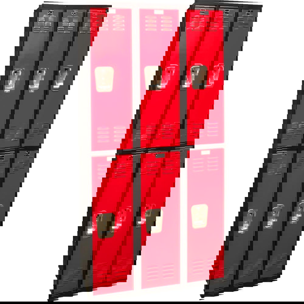 Lockers; Locker Style: Horizontal ; Locker Configuration: 3-Wide ; Assembled: Yes ; Shelf Capacity: 0 ; Handle Type: Recessed ; Locker Material: Steel