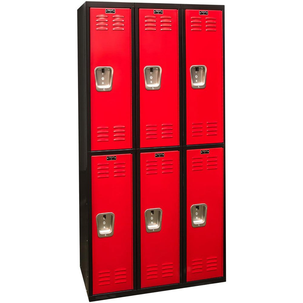 Lockers; Locker Style: Horizontal ; Locker Configuration: 3-Wide ; Assembled: No ; Shelf Capacity: 0 ; Handle Type: Recessed ; Locker Material: Steel