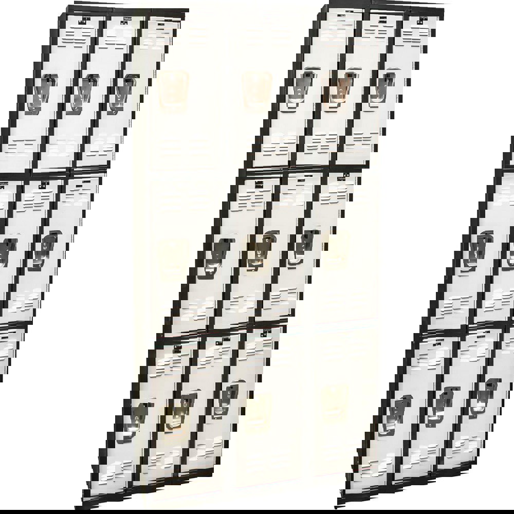 Lockers; Locker Style: Horizontal ; Locker Configuration: 3-Wide ; Assembled: Yes ; Shelf Capacity: 0 ; Handle Type: Recessed ; Locker Material: Steel