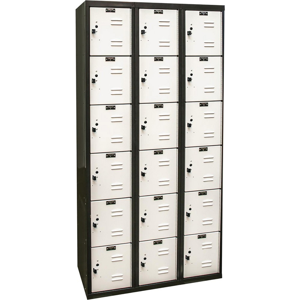 Lockers; Locker Style: Horizontal ; Locker Configuration: 3-Wide ; Assembled: Yes ; Shelf Capacity: 0 ; Handle Type: Pull ; Locker Material: Steel