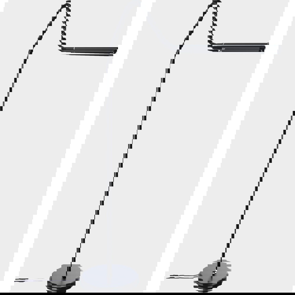 Task Light: LED, Gooseneck Arm, Free Standing, Black