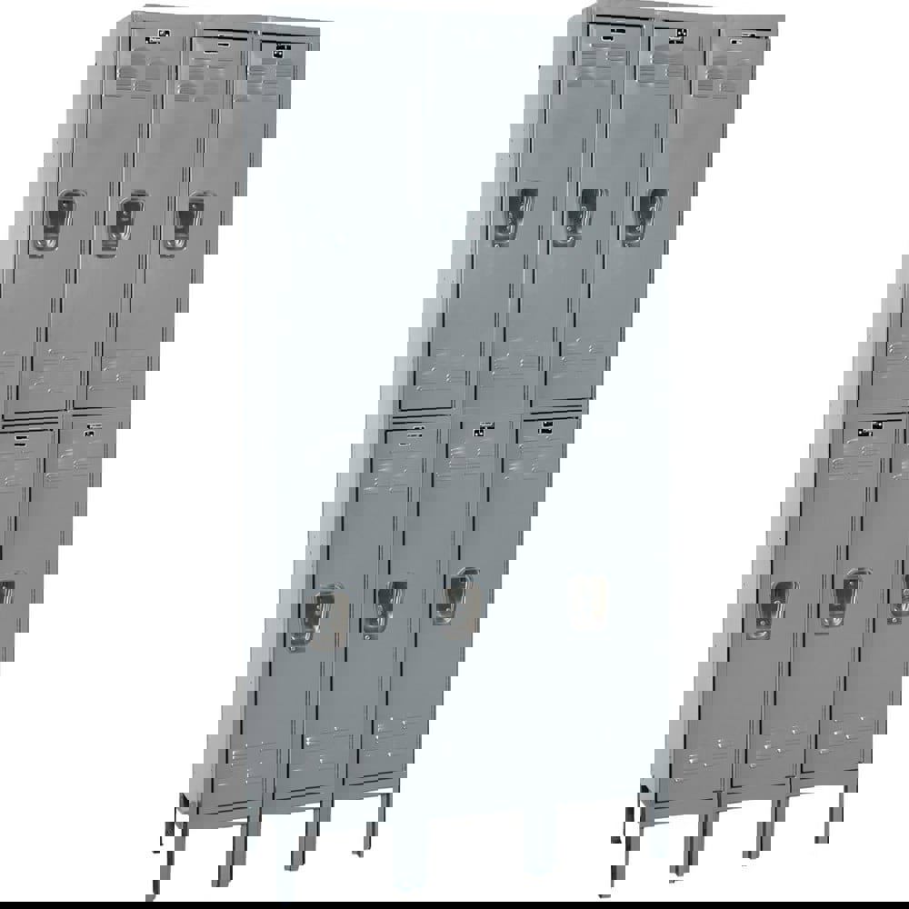 Lockers; Locker Style: Horizontal ; Locker Configuration: 3-Wide ; Assembled: Yes ; Shelf Capacity: 0 ; Handle Type: Recessed ; Locker Material: Steel