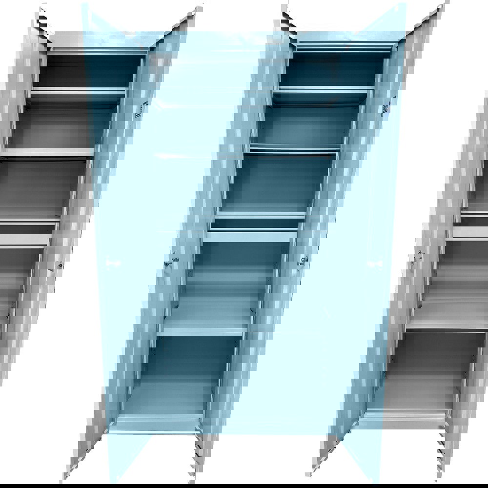 Storage Cabinets; Cabinet Type: Steel Storage Cabinet ; Cabinet Material: Steel ; Width (Inch): 24 ; Depth (Inch): 18 ; Cabinet Door Style: Flush ; Height (Inch): 72