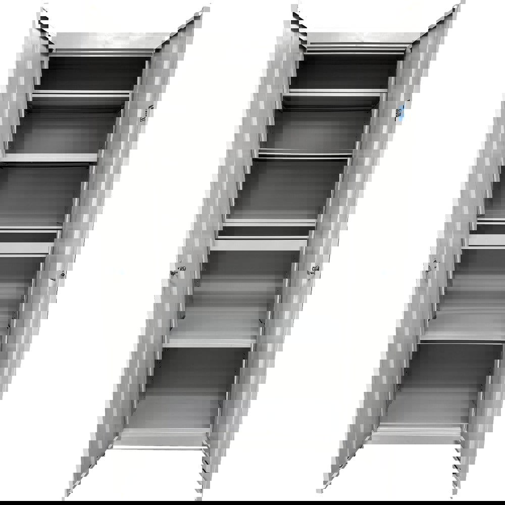 Storage Cabinets; Cabinet Type: Steel Storage Cabinet ; Cabinet Material: Steel ; Width (Inch): 24 ; Depth (Inch): 18 ; Cabinet Door Style: Flush ; Height (Inch): 72