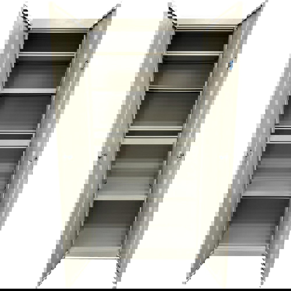 Storage Cabinets; Cabinet Type: Steel Storage Cabinet ; Cabinet Material: Steel ; Width (Inch): 24 ; Depth (Inch): 18 ; Cabinet Door Style: Flush ; Height (Inch): 72