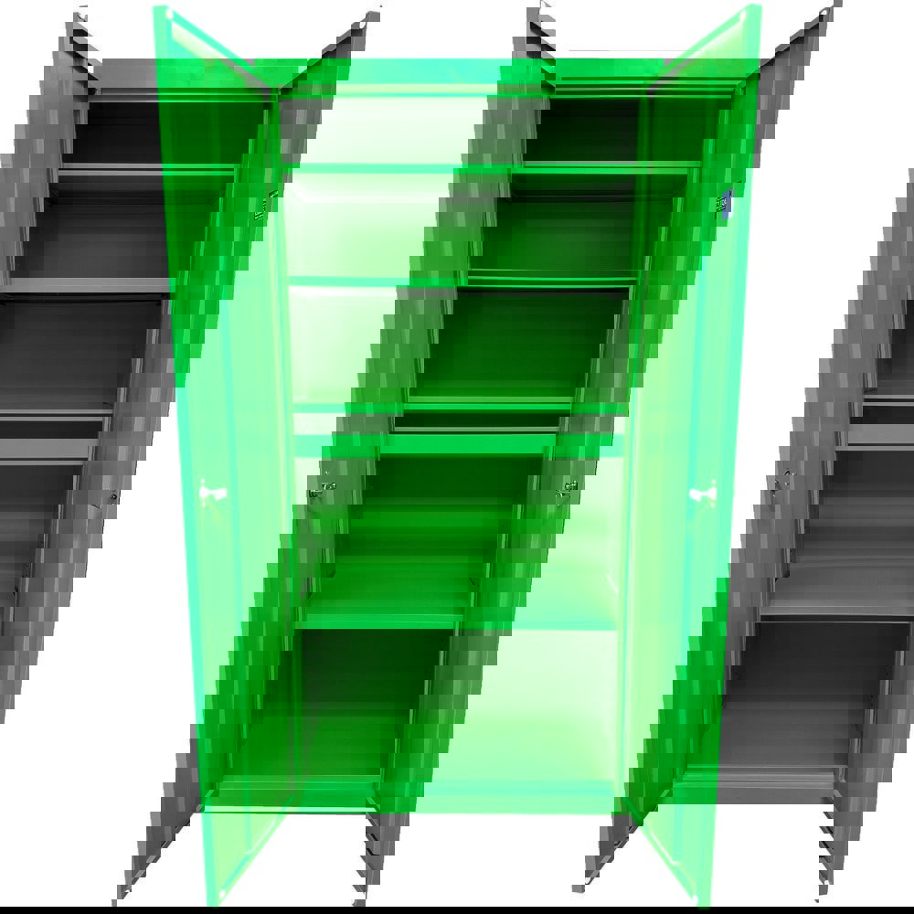 Storage Cabinets; Cabinet Type: Steel Storage Cabinet ; Cabinet Material: Steel ; Width (Inch): 24 ; Depth (Inch): 18 ; Cabinet Door Style: Flush ; Height (Inch): 72