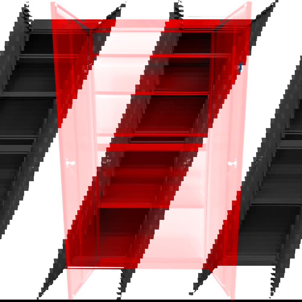 Storage Cabinets; Cabinet Type: Steel Storage Cabinet ; Cabinet Material: Steel ; Width (Inch): 24 ; Depth (Inch): 18 ; Cabinet Door Style: Flush ; Height (Inch): 72