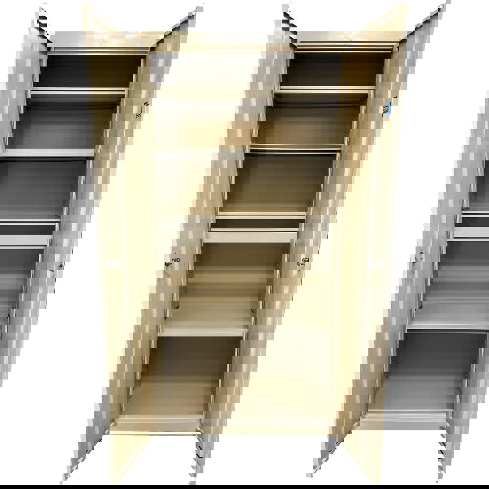 Storage Cabinets; Cabinet Type: Steel Storage Cabinet ; Cabinet Material: Steel ; Width (Inch): 24 ; Depth (Inch): 18 ; Cabinet Door Style: Flush ; Height (Inch): 72