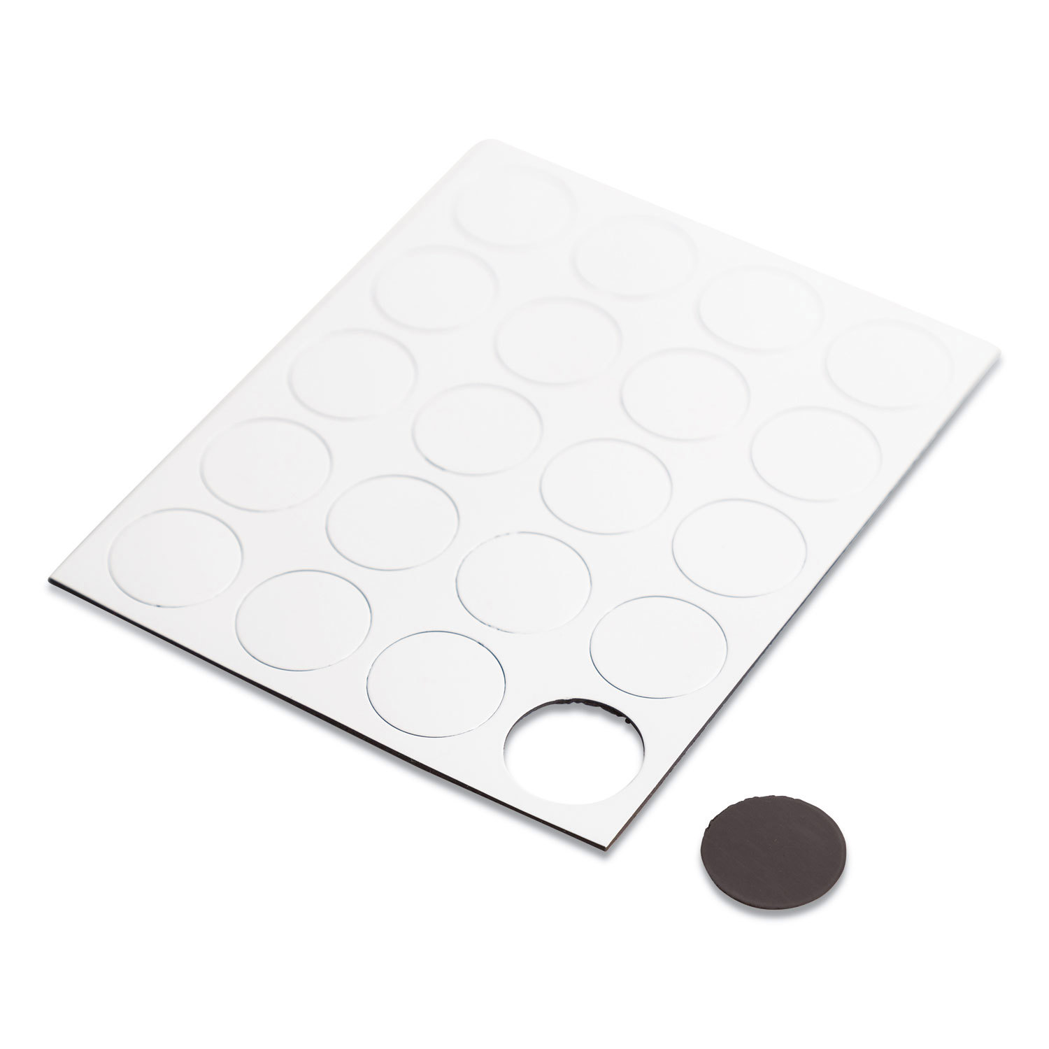 MAGNET,CIRCLES,20PK,WH