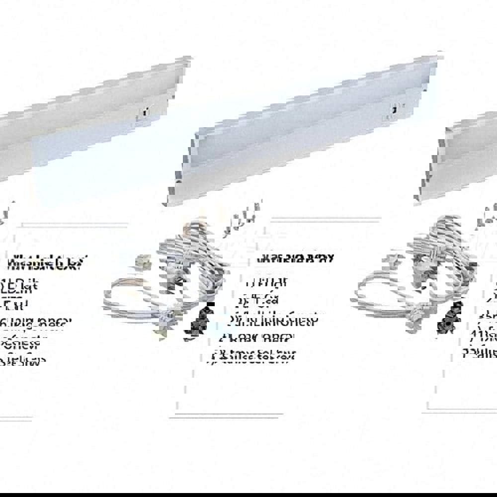 Undercabinet Light Fixtures; Lamp Type: Integrated LED; LED ; Number of Lamps: 1 ; Overall Length (Feet): 22 in; 22.00 ; Overall Width: 4 ; Lumens: 770/825/825 ; Wattage: 10.500; 10.5