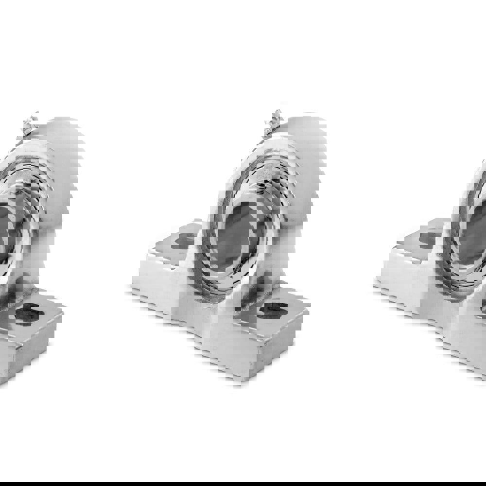 Mounted Bearings & Pillow Blocks; Bearing Insert Type: Wide Inner Ring ; Bolt Hole (Center-to-center): 95mm ; Housing Material: Stainless Steel ; Lock Type: Set Screw ; Static Load Capacity: 1225.00 ; Number Of Bolts: 2