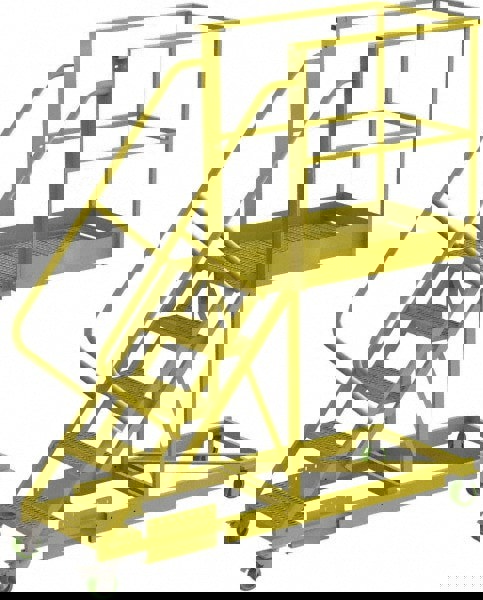 Steel Cantilever Rolling Ladder: 5 Step