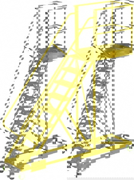 Steel Rolling Ladder: 9 Step