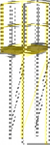 5-Step Steel Turn Platform: 1,000 lb Capacity, 24