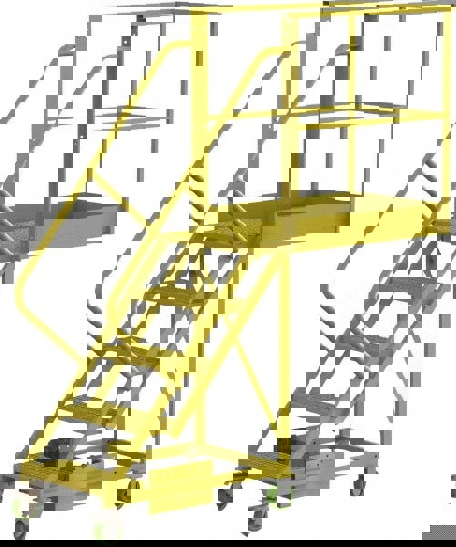 Steel Cantilever Rolling Ladder: 5 Step