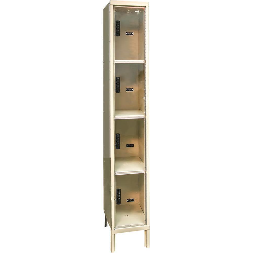 Lockers; Locker Style: Horizontal ; Locker Configuration: 1-Wide ; Assembled: No ; Shelf Capacity: 0 ; Handle Type: Electronic Lock Finger Pull ; Locker Material: Steel