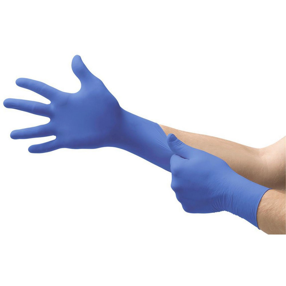 Series Microflex Ultraform Disposable Gloves: Size Small, 2.4 mil, Uncoated-Coated Nitrile, Medical Grade, Unpowdered