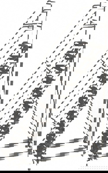 Steel Rolling Ladder: 10 Step