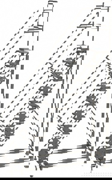 Steel Rolling Ladder: 9 Step