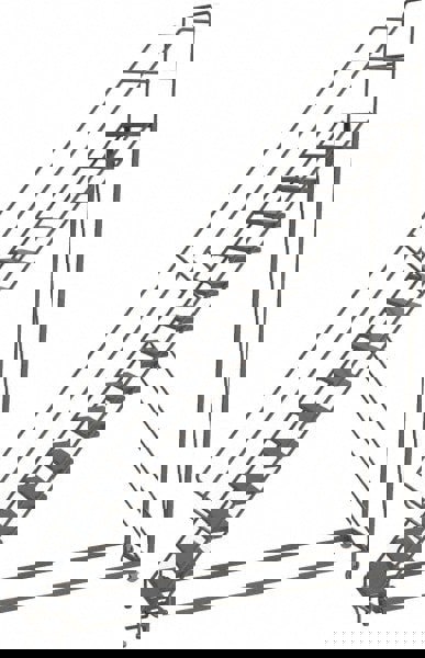 Steel Rolling Ladder: 15 Step