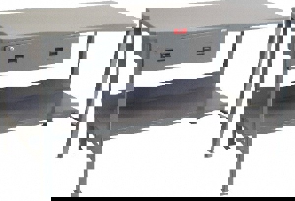 Stationary Heavy-Duty Workbench with Drawer: Gray