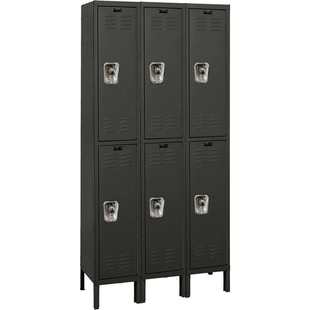 Lockers; Locker Style: Horizontal ; Locker Configuration: 3-Wide ; Assembled: Yes ; Shelf Capacity: 0 ; Handle Type: Recessed ; Locker Material: Steel